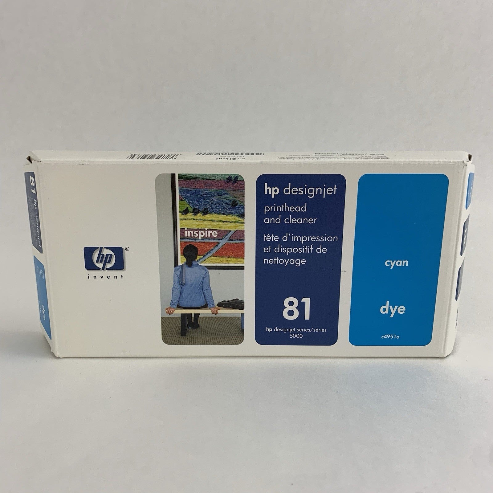 HP C4951A 81 Cyan Printhead & Cleaner for DesignJet OEM New in Box Sealed1