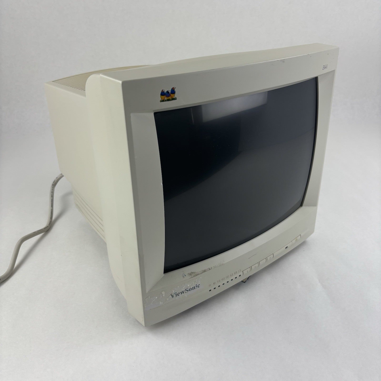 ViewSonic E641 14" VGA Color CRT Computer Monitor Dim No Stand Retro Gaming
