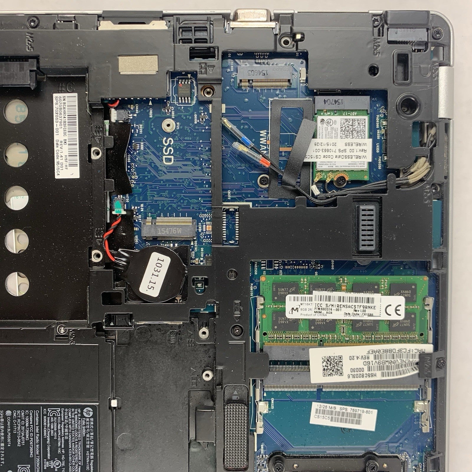HP EliteBook Folio 9480m i7-4600U 2.1 GHz 8 GB RAM No SSD/OS/AC/Battery11