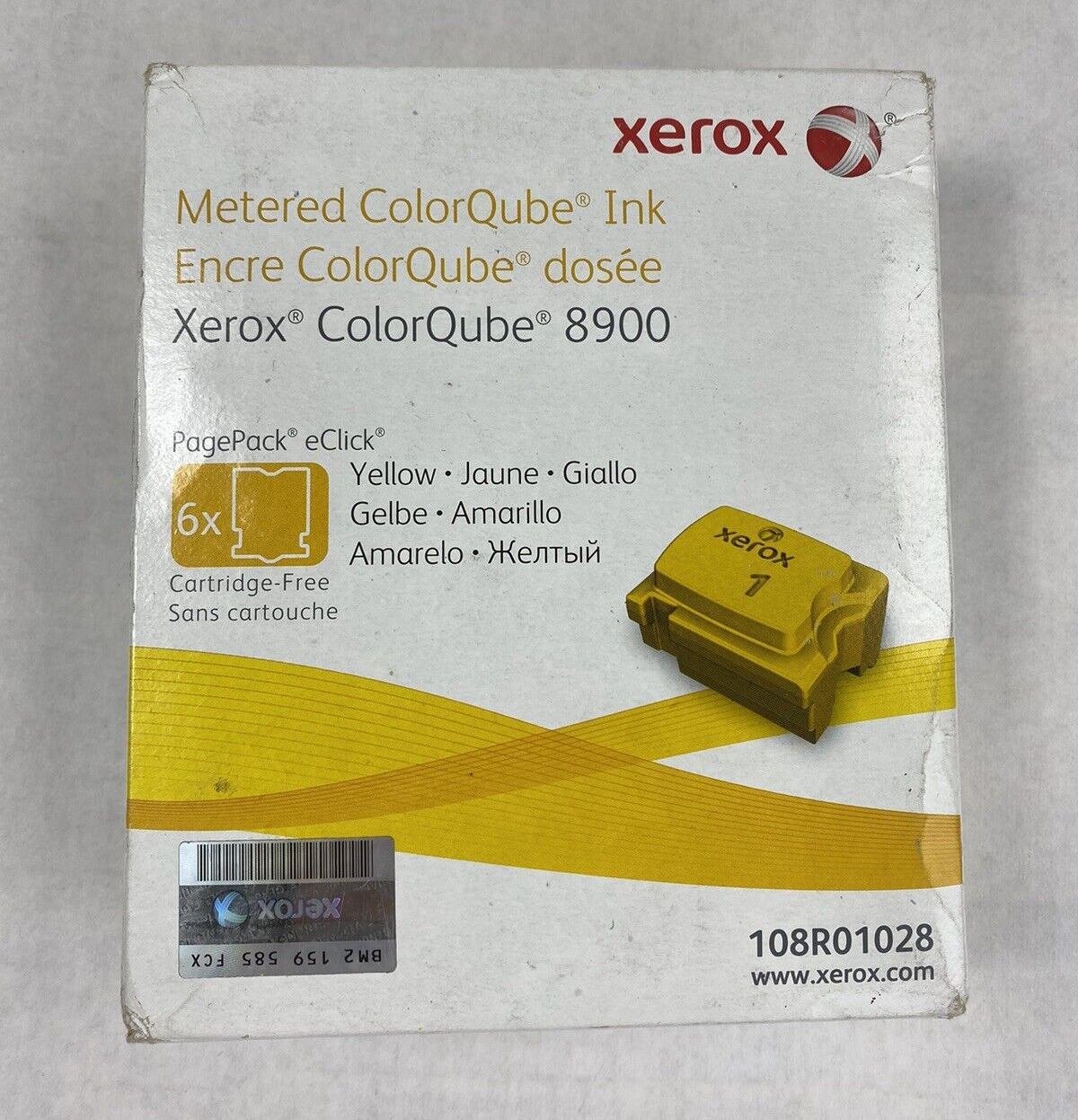 Xerox ColorQube 8900 108R01028 Yellow Metered ColorQube Ink 6 Cartridges New