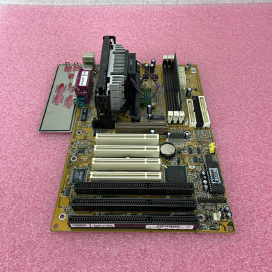 Biostar M6TBA Motherboard Intel Pentium III 448MHz 128MB RAM w/Shield 3x ISA