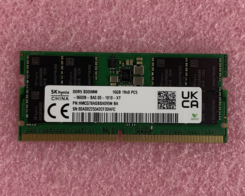 SK Hynix HMCG78AGBSA095N BA 16 GB DDR5 1Rx8 5600B Laptop Ram Memory