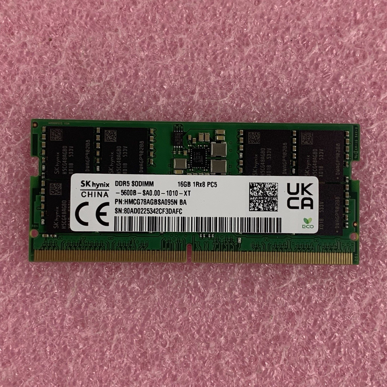 SK Hynix HMCG78AGBSA095N BA 16 GB DDR5 1Rx8 5600B Laptop Ram Memory1