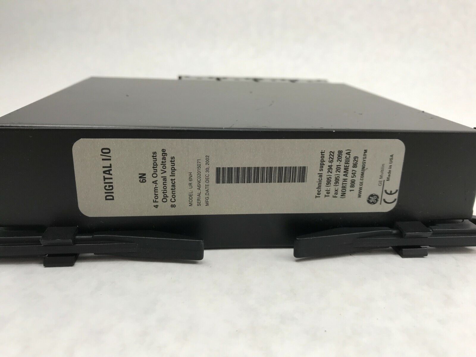 GE Multilin Digital I/O 6N UR6NH 4 Form-A Outputs 8 Digital Inputs 12A0-0006-C6