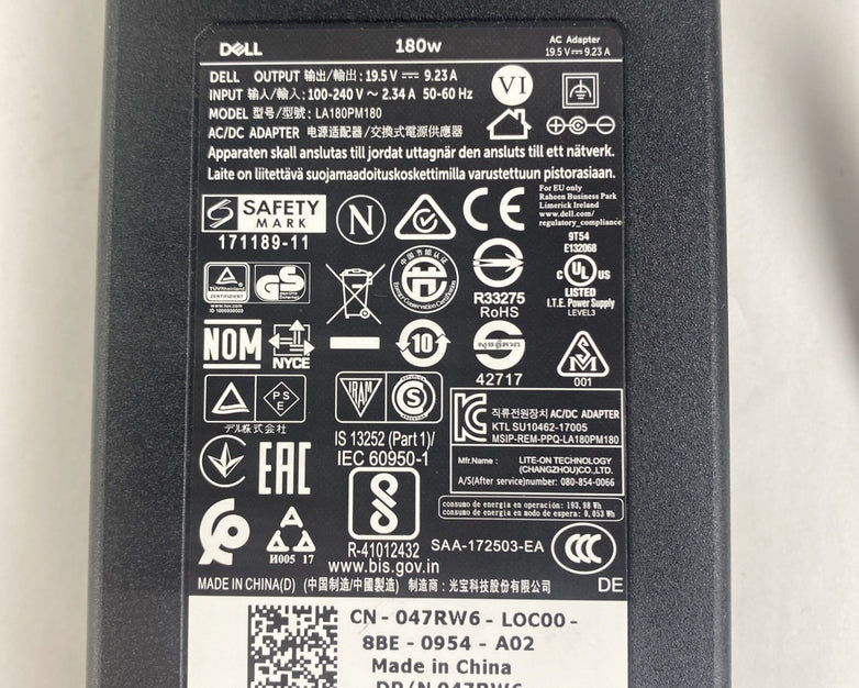 Dell LA180PM180 AC/DC Adapter 180W Mix Lot W/ HA180PM220 Lot of 2