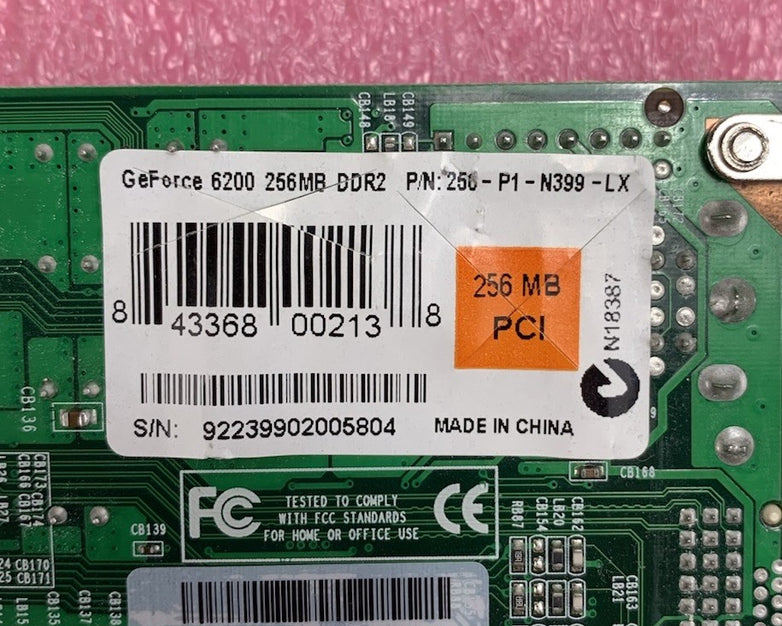 Nvidia GeForce 6200 256MB DDR2 N62LEPL-LF Video Graphics Card