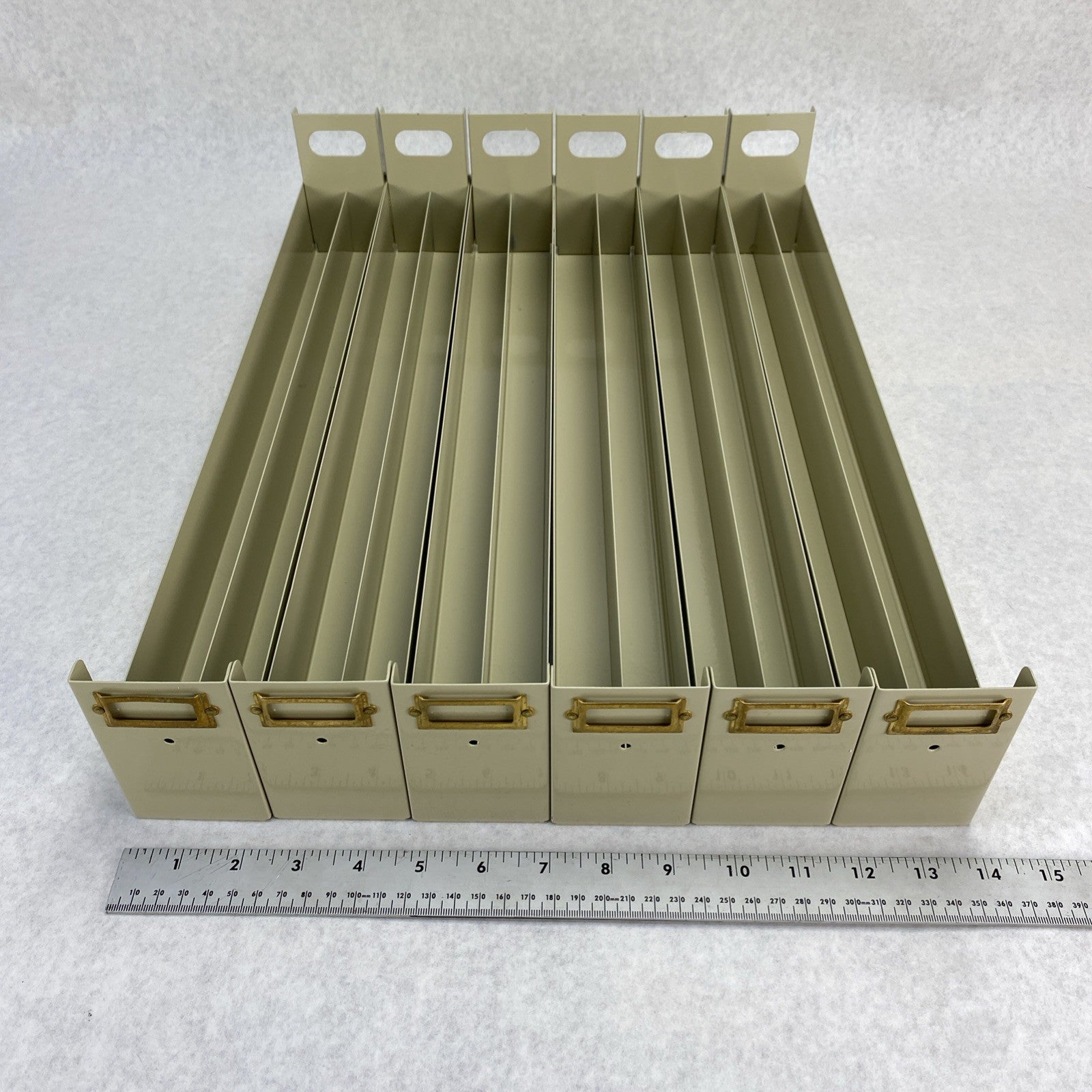 Fisherbrand 07212103 Six Microscope Slide Storage Divided Drawers Light Tan5