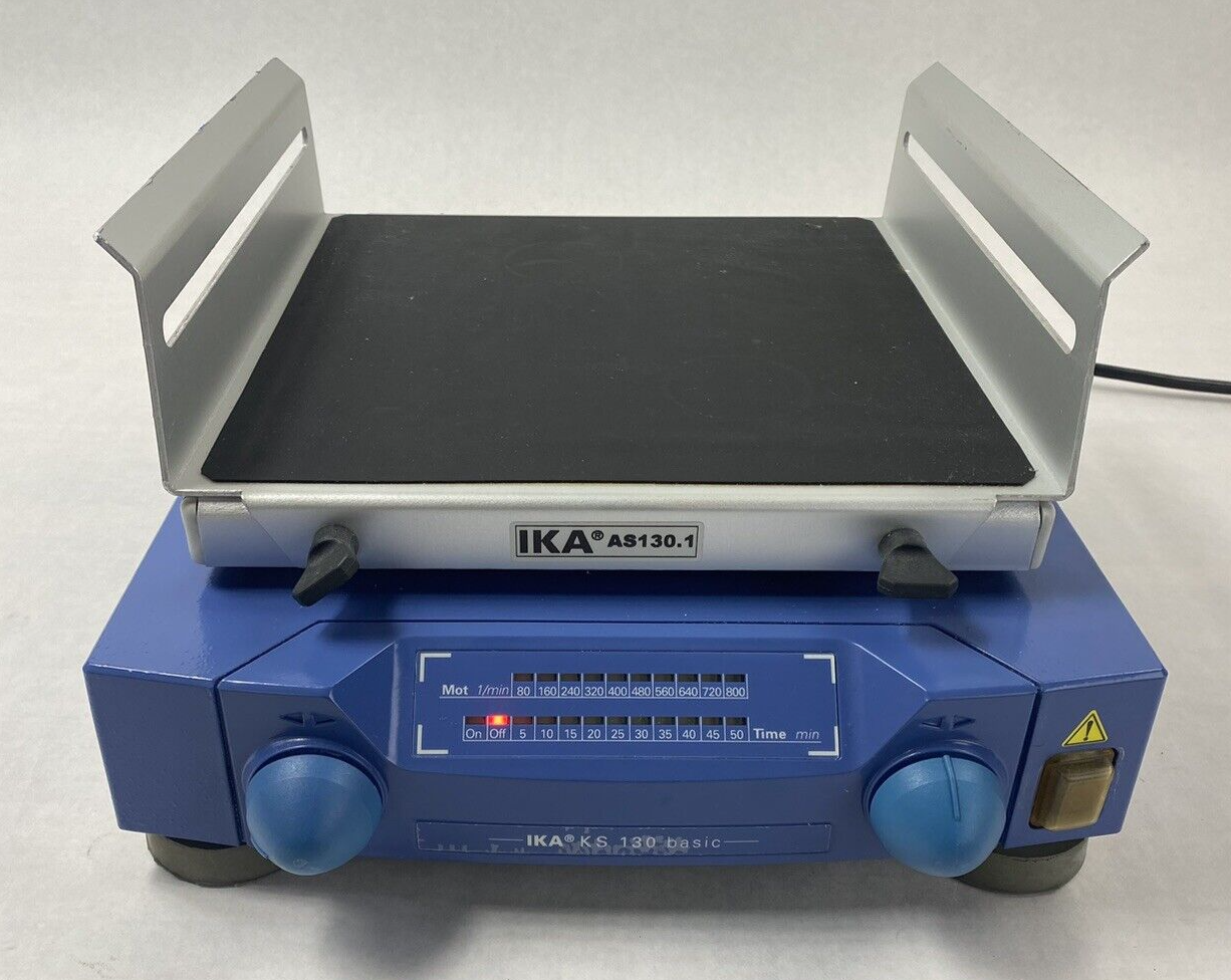IKA KS 130 B S1 Low Profile Orbital Laboratory Shaker Power Tested No Power Cord