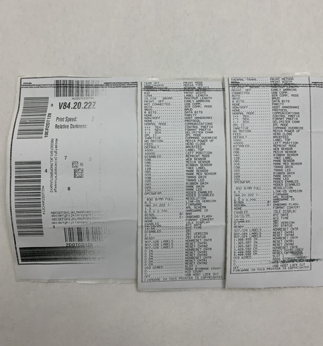 Zebra ZD420 Label Printer 203 DPi USB Network Tested and Prints Missing Spring