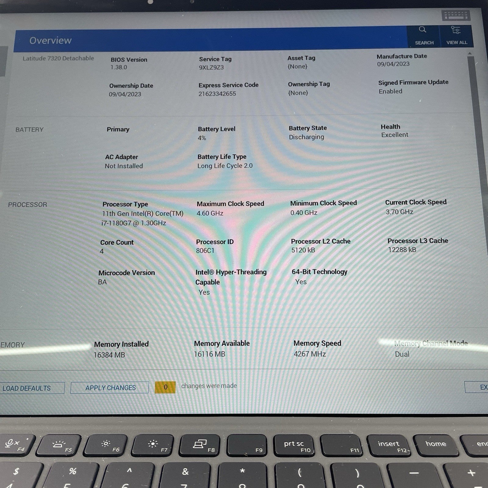 Dell Latitude 7320 Detach 12.8" i7-1180G7 1.30GHz 16GB RAM No SSD/OS/AC - READ3