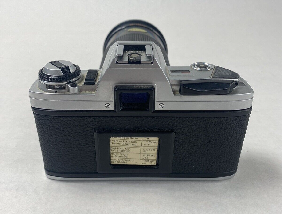 Minolta X-370 35mm SLR Camera with Kiron Macro Lens 28-210mm f/3.8-5.6 Untested