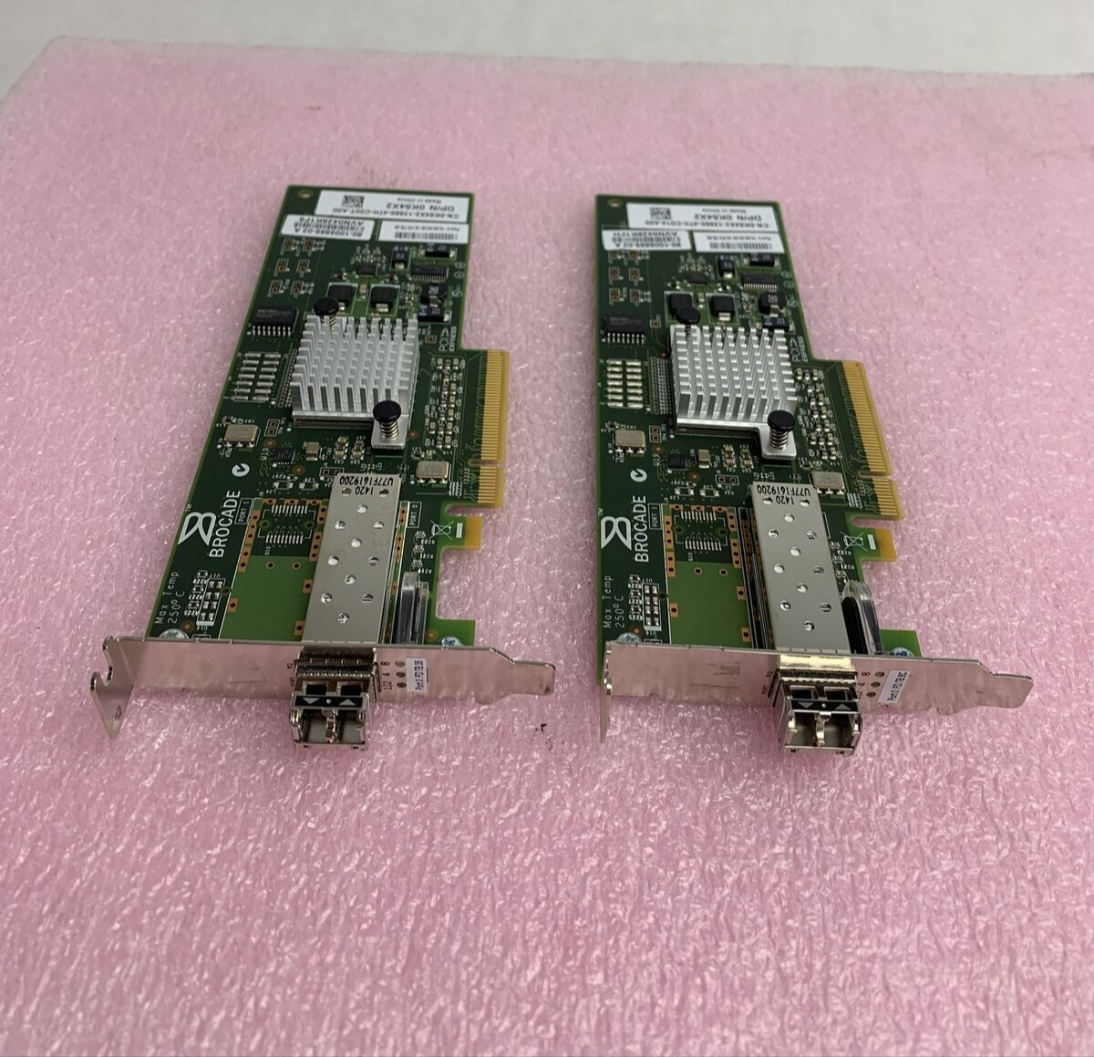 Lot of 2 Dell K54X2 Brocade SP 8GB FC HBA PCI-e Low Profile Fiber Channel Adapte