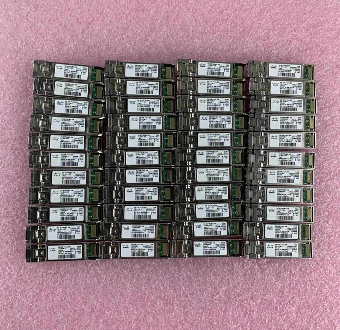 Cisco DS-SFP-FC8G-SW 8GB Transceiver Modules 10-2418-01  Lot of 44