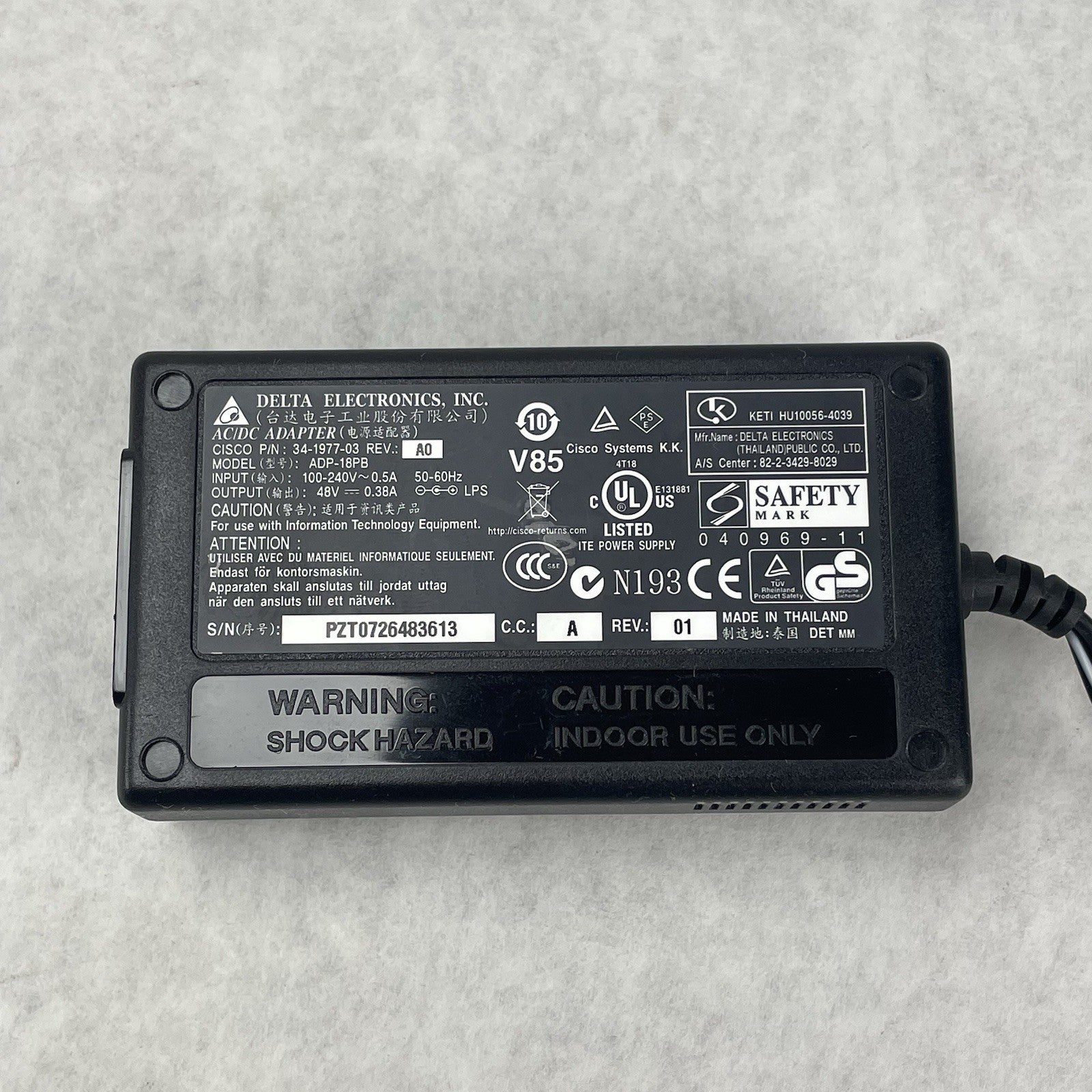 Delta ADP-18PB 34-1977-03 AC/DC Adapter Power Supply Lot of 35
