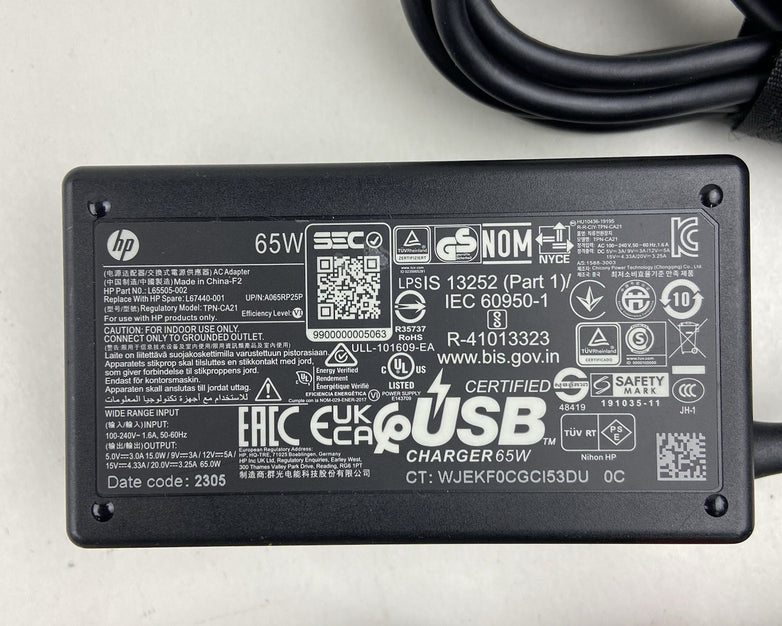 HP 65W Type-C USB-C Adapter For EliteBook - Lot Of 7