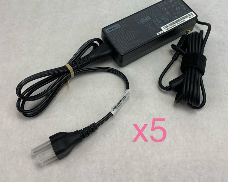 Lenovo PA-1900-74 90W 20V 4.5A Laptop AC Adapter Yellow Square Tip (Lot of 5)