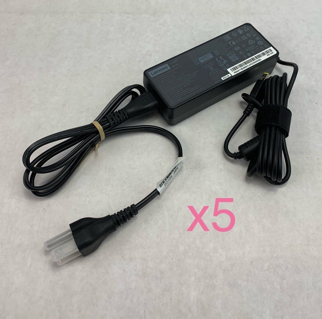 Lenovo PA-1900-74 90W 20V 4.5A Laptop AC Adapter Yellow Square Tip (Lot of 5)