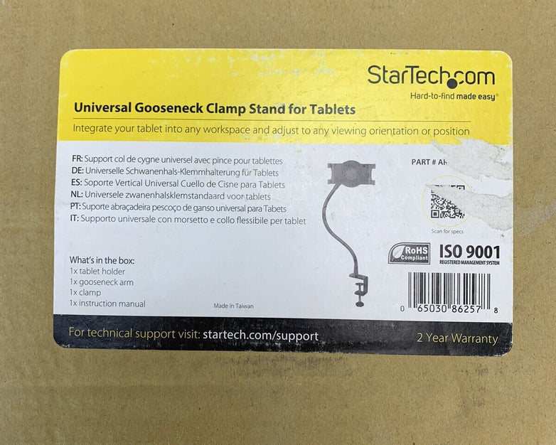 Startech.com Universal Gooseneck Clamp Stand
