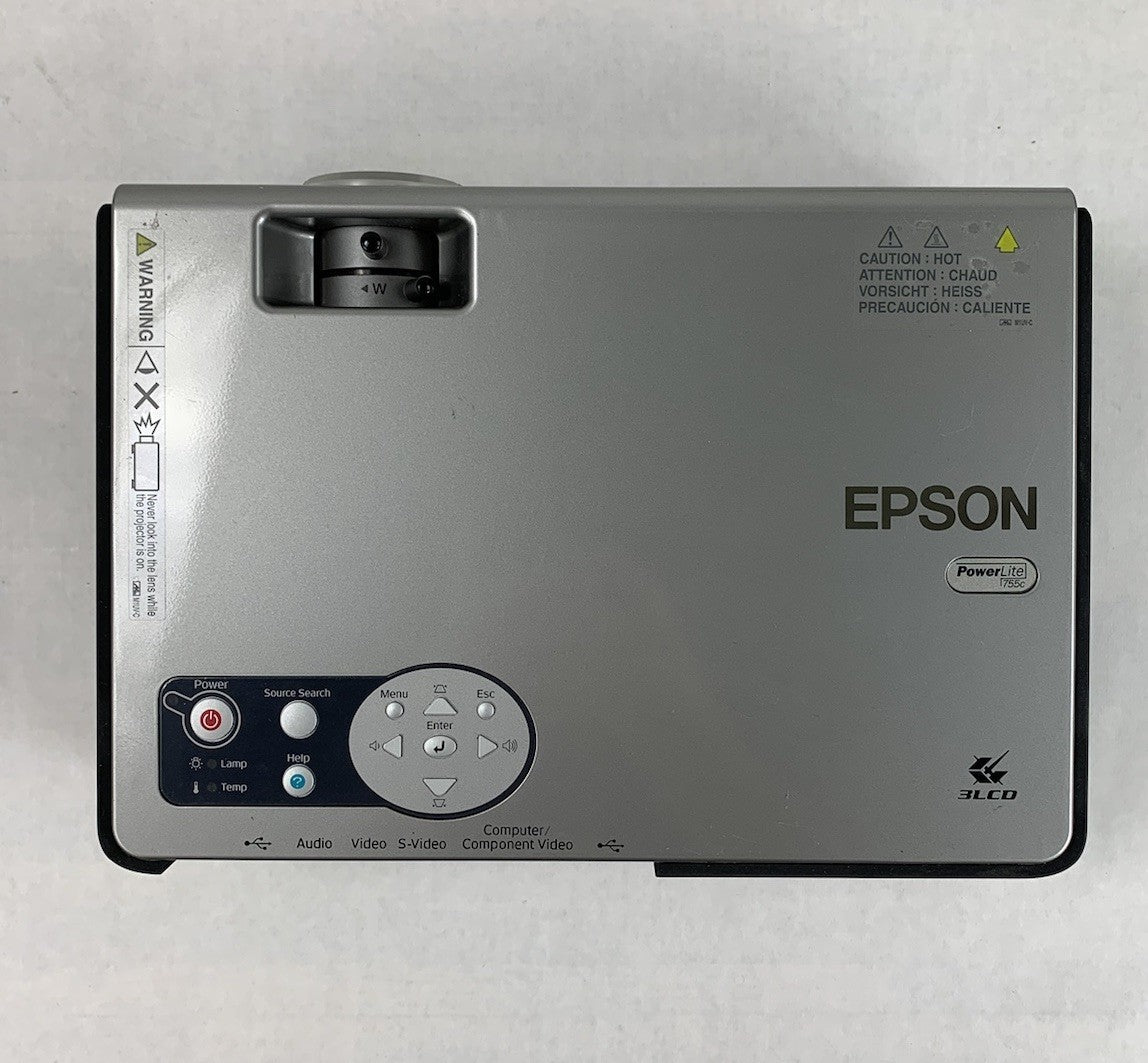 Epson PowerLite EMP-755 LCD Projector w/ Remote - Parts or Repair