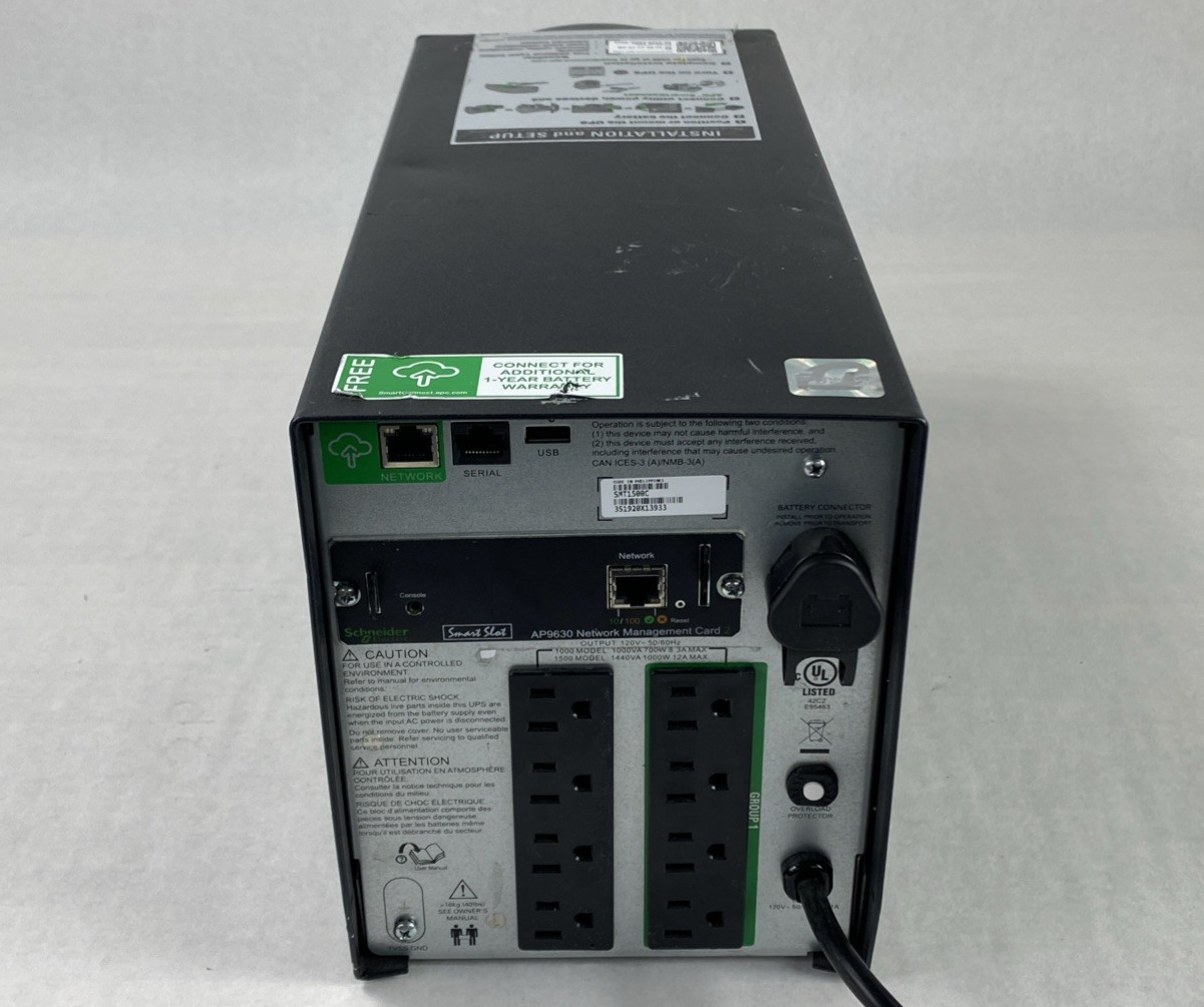 APC Smart-UPS 1500C SMT1500C Uninterruptible Power Supply No Battery Tested