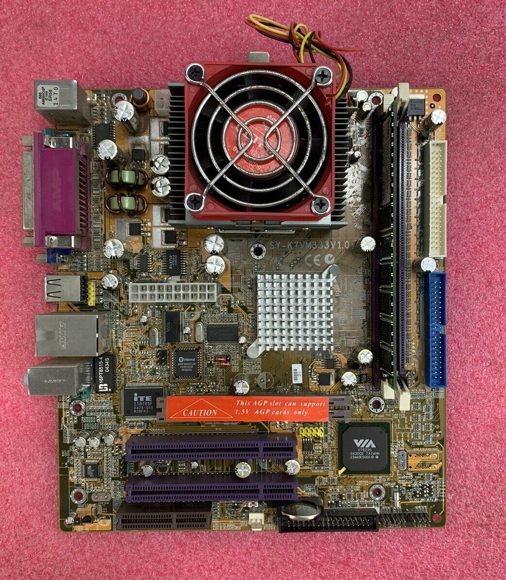 SOYO SY-K7VM333 Motherboard mATX AMD Sempron 2500T 1.75GHz 256MB RAM w/ Shield