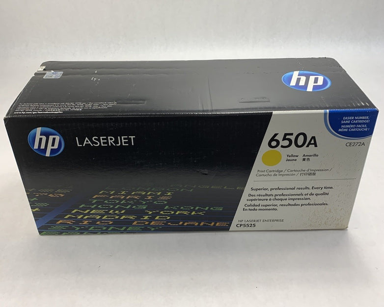 HP LaserJet 650A CE272A Yellow Toner Cartridge Exp: Feb 2015