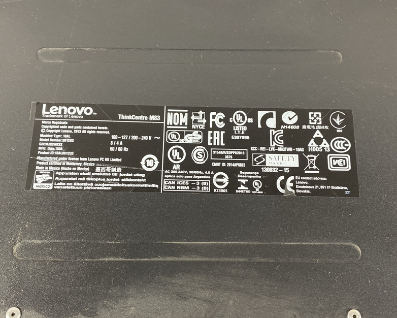 Lenovo ThinkCentre M83 Intel i7-4790 3.6GHz 8GB RAM No HDD/OS Bad Optical Drive