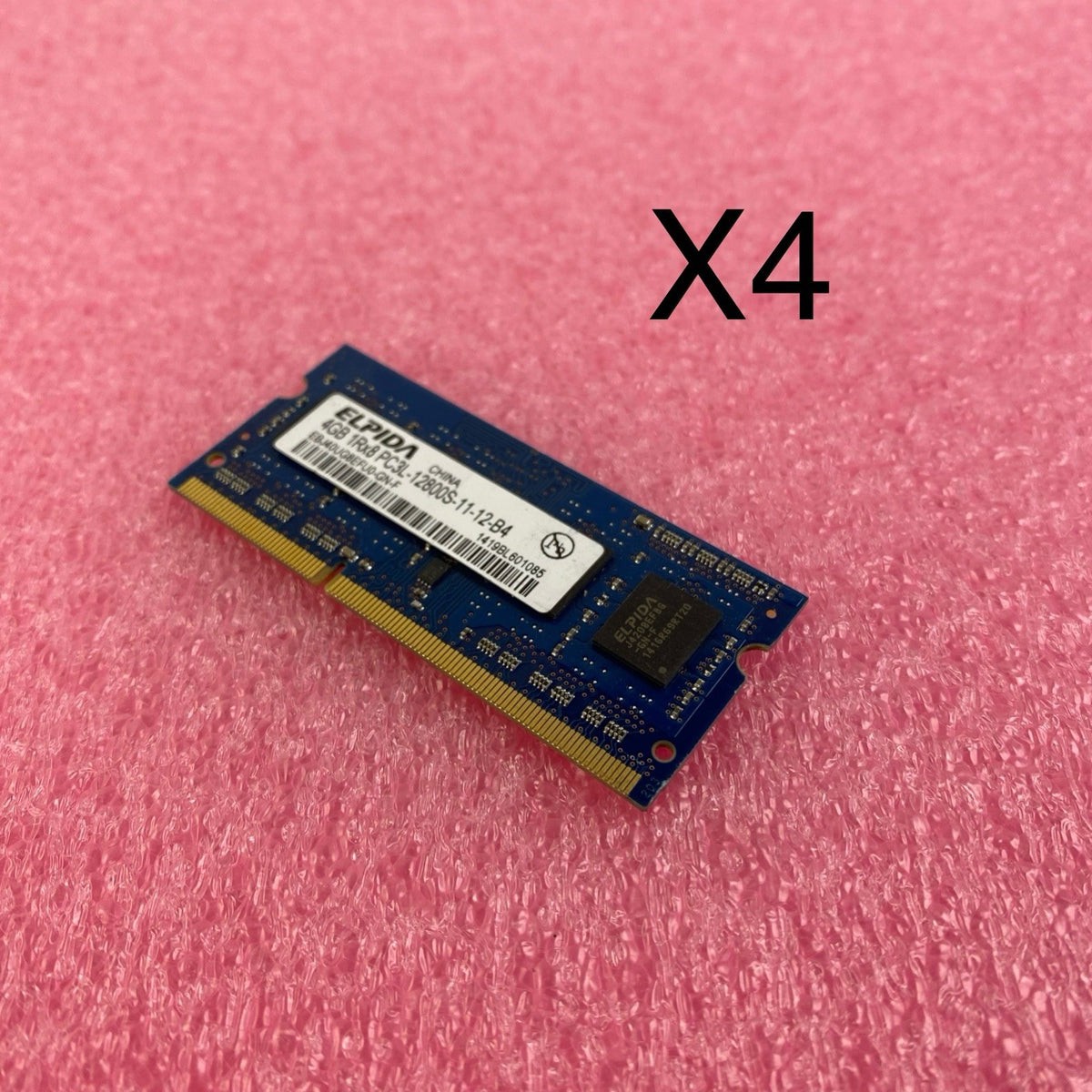 Elpida 4GB DDR3L PC3L-12800S Laptop Memory Ram EBJ40UG8EFU0-GN-F - Lot of 40