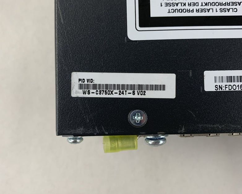 Cisco WS-C3750X-24T-S V02 24-Port Gigabit Ethernet Switch Tested Reset