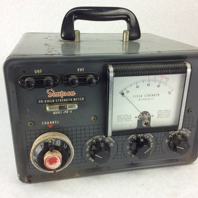 Vintage Simpson TV Field Strength Meter 498-A