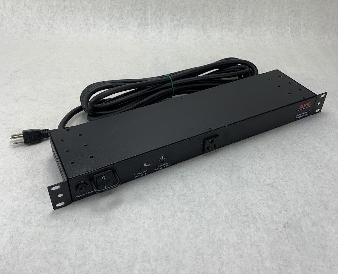 APC SurgeArrest Rackmount NET9RMBLK 120V 15A Power Distribution Unit - Tested0