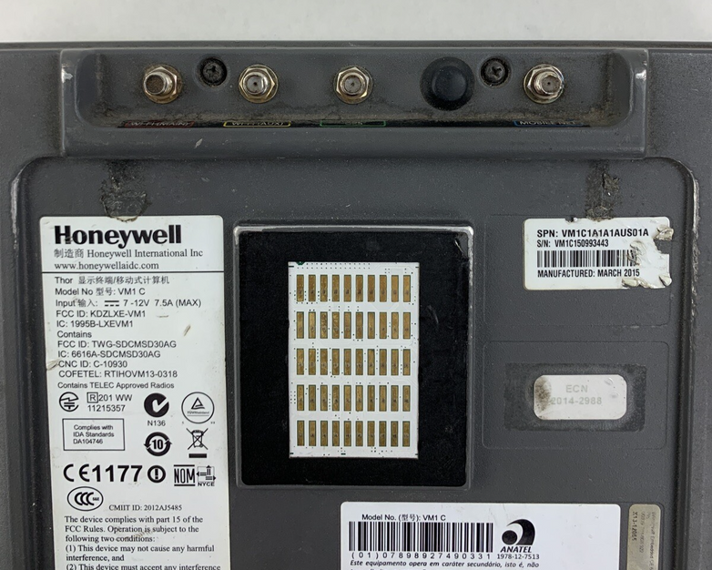 Honeywell Thor VM1C Mount Computer Bad Screens - No Dock No OS No Flash Lot of 3