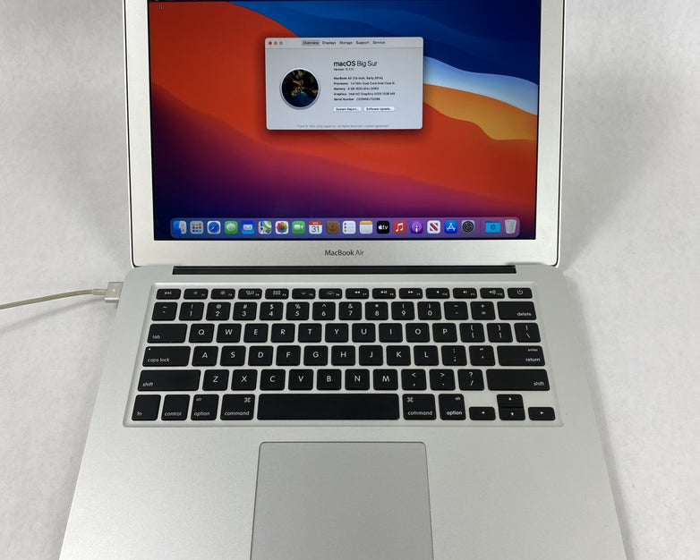 Apple MacBook Air A1466 2014 13" i5 4GB RAM 250GB SSD os11.7.11 -Service Battery