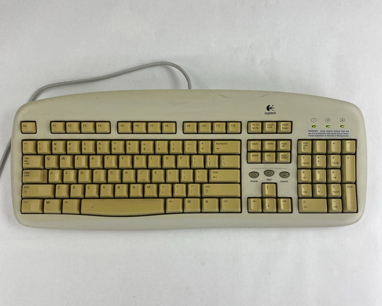 Logitech Y-SG13 PS/2 104-Key QWERTY Wired Membrane Keyboard