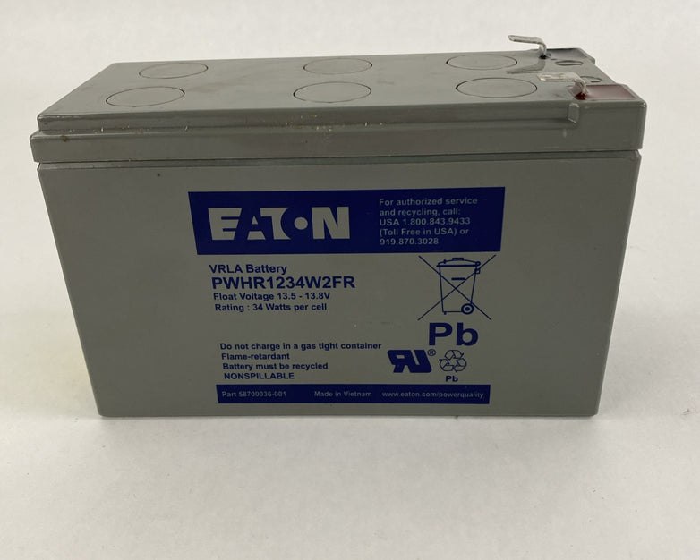 Eaton PWHR1234W2FR VRLA Battery 34 Watts Per Cell Lot of 2