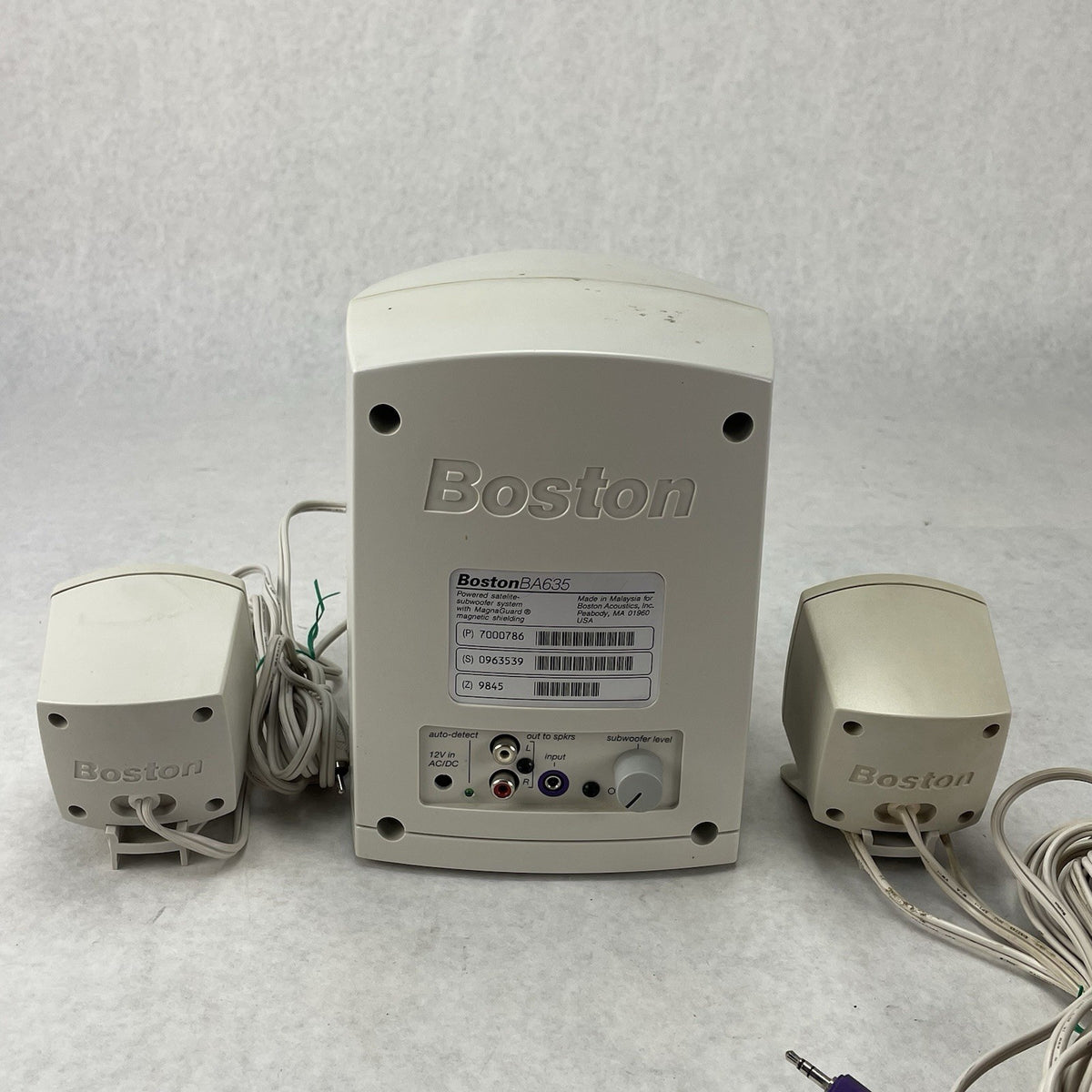 Boston Acoustics BA635 2.1 Speaker Tested No Power Cord6