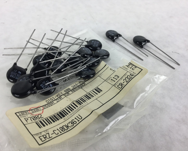 ZNR 10K361U, P7082 ,10MM 360V 2500A ZNR SUR ABSORBER, Lot of 16, NEW