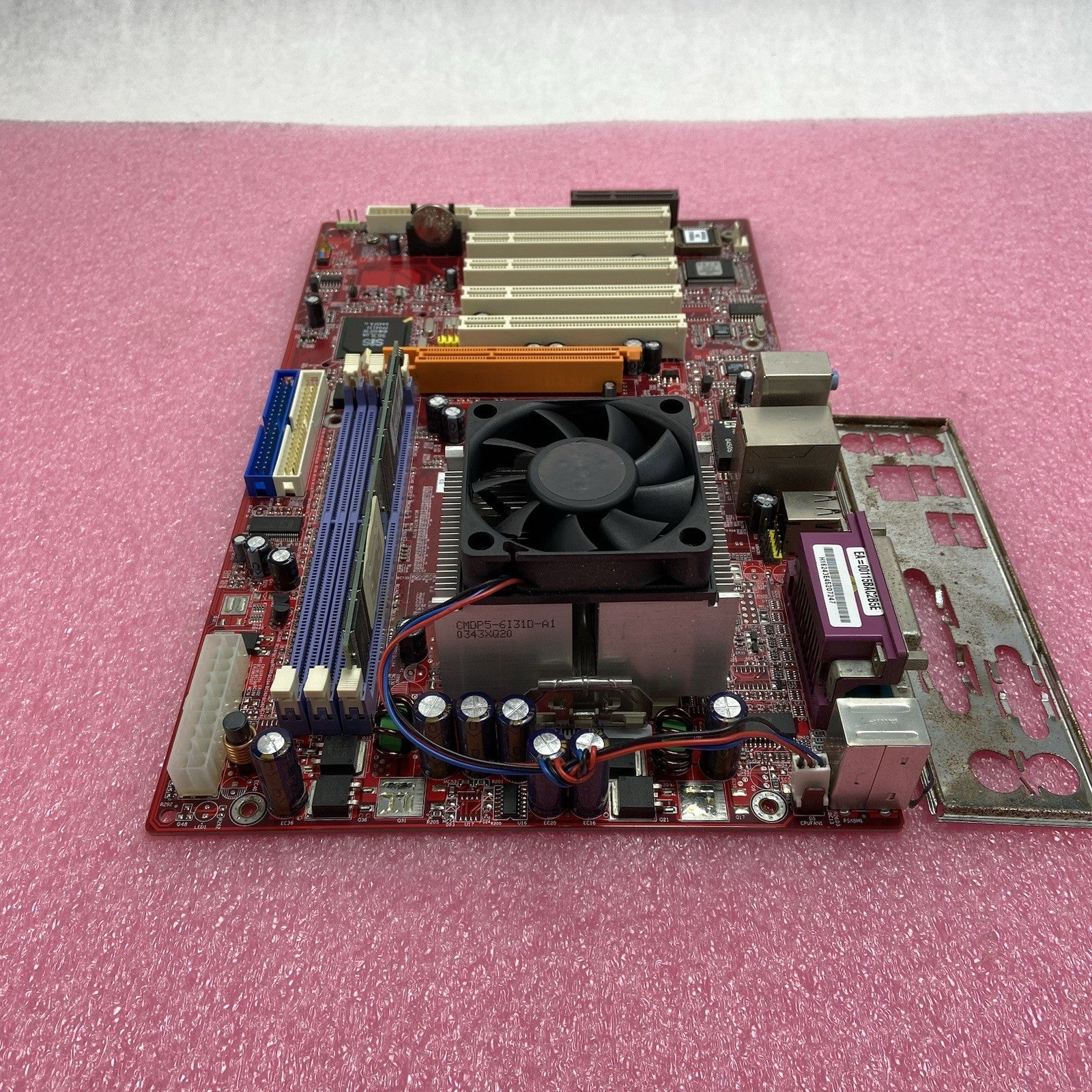 ECS PC Chips M848A Motherboard AMD Athlon XP 1.25GHz 1GB RAM w/IO3
