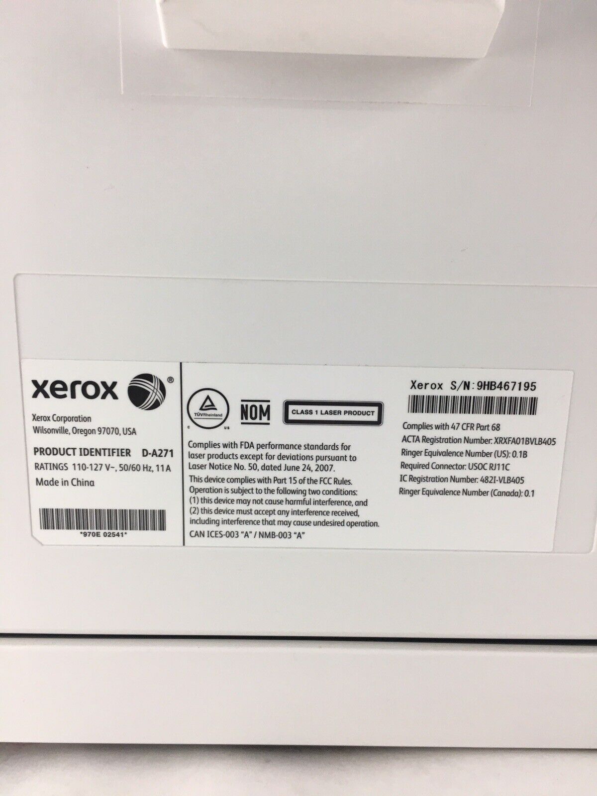 Xerox VersaLink B405 (D-A271) B&W All-in-one Printer Tested Works Error 016-426