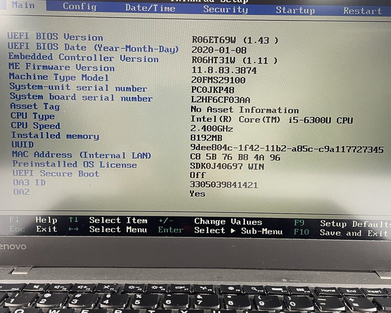 Lenovo ThinkPad T460 14" i5-6300U 2.40 GHz 8 GB RAM No SSD/OS/AC