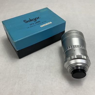 Soligor 1:1.4 75mm Television Lens C-Mount w/Box