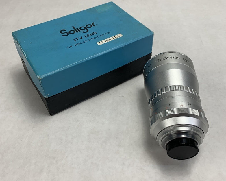 Soligor 1:1.4 75mm Television Lens C-Mount w/Box