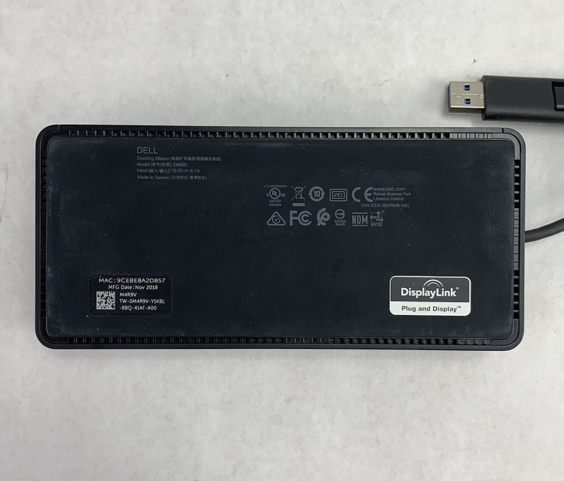 Dell D6000 19.5V 6.7A USB-C / USB-A  Docking Station6