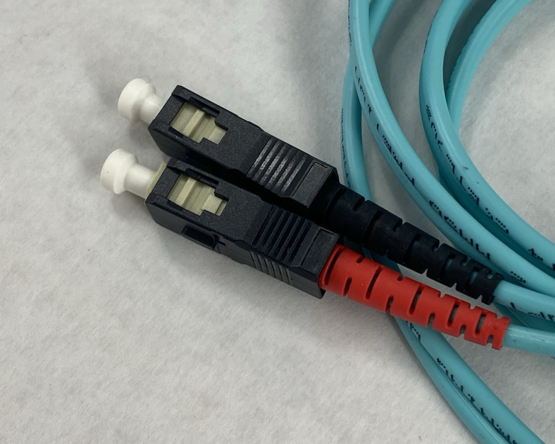 1M SC-SC MM DUP Aqua 10 Gig 50 um Fiber Patch Cable Lot of 4