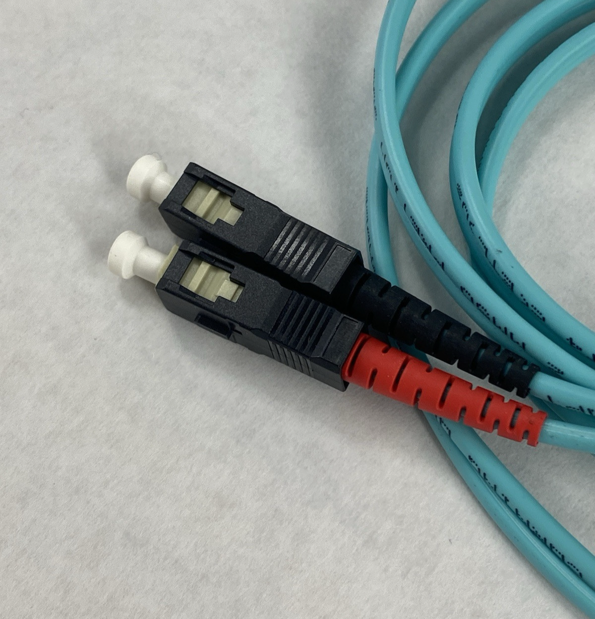 1M SC-SC MM DUP Aqua 10 Gig 50 um Fiber Patch Cable Lot of 4