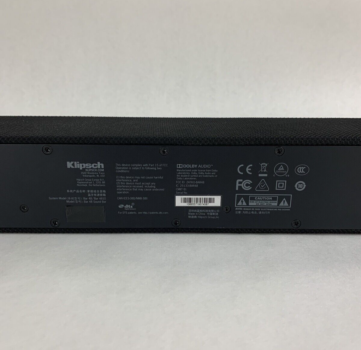Klipsch Cinema Bar 48 Sound Bar Soundbar Parts and Repair Only Works w/ Aux Cord