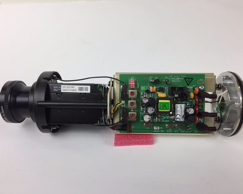 Hitachi VK-S214R Surveillance Camera with WTI-WL6 Lens and 110V AC Power Board