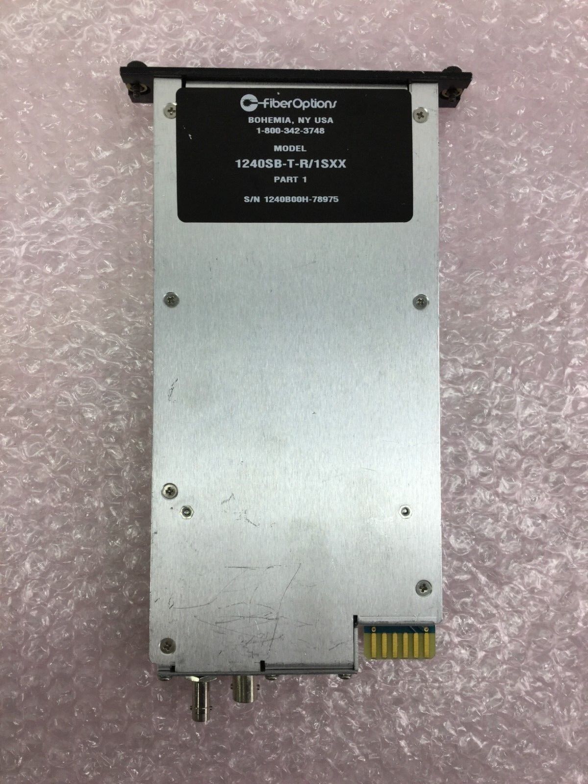 Fiber Options Fiber Optic TX  1240SB-T-R/1SXX   Part 1  Untested