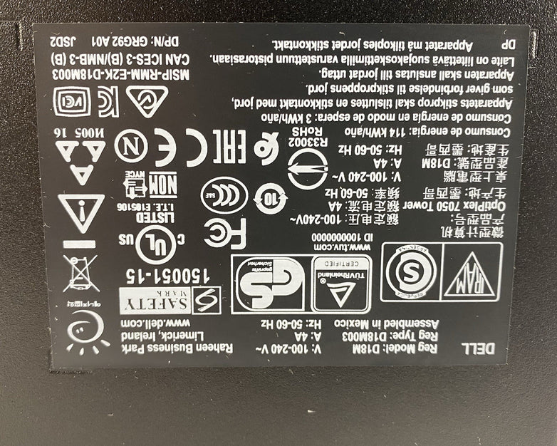 Dell OptiPlex 7050 MT Intel Core i5-7500 3.4GHz No RAM No HDD No OS