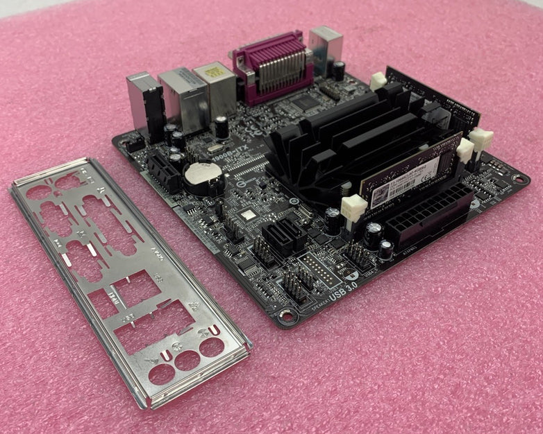 ASRock Q1900B-ITX Motherboard Celeron J1900 1.99GHz 4GB RAM 2 Sticks w/ Shield
